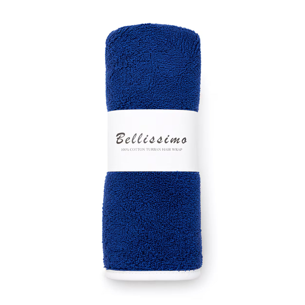 100% Cotton Hair Wrap Towel – Quick Dry Turban Hair Towel for Women, Soft Terry & Velour Cotton Hair Drying Wrap