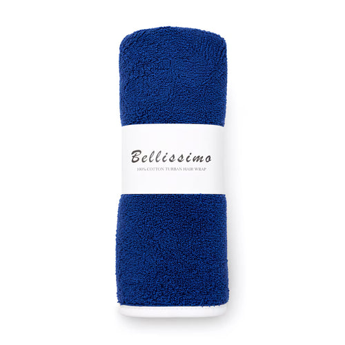 100% Cotton Hair Wrap Towel – Quick Dry Turban Hair Towel for Women, Soft Terry & Velour Cotton Hair Drying Wrap