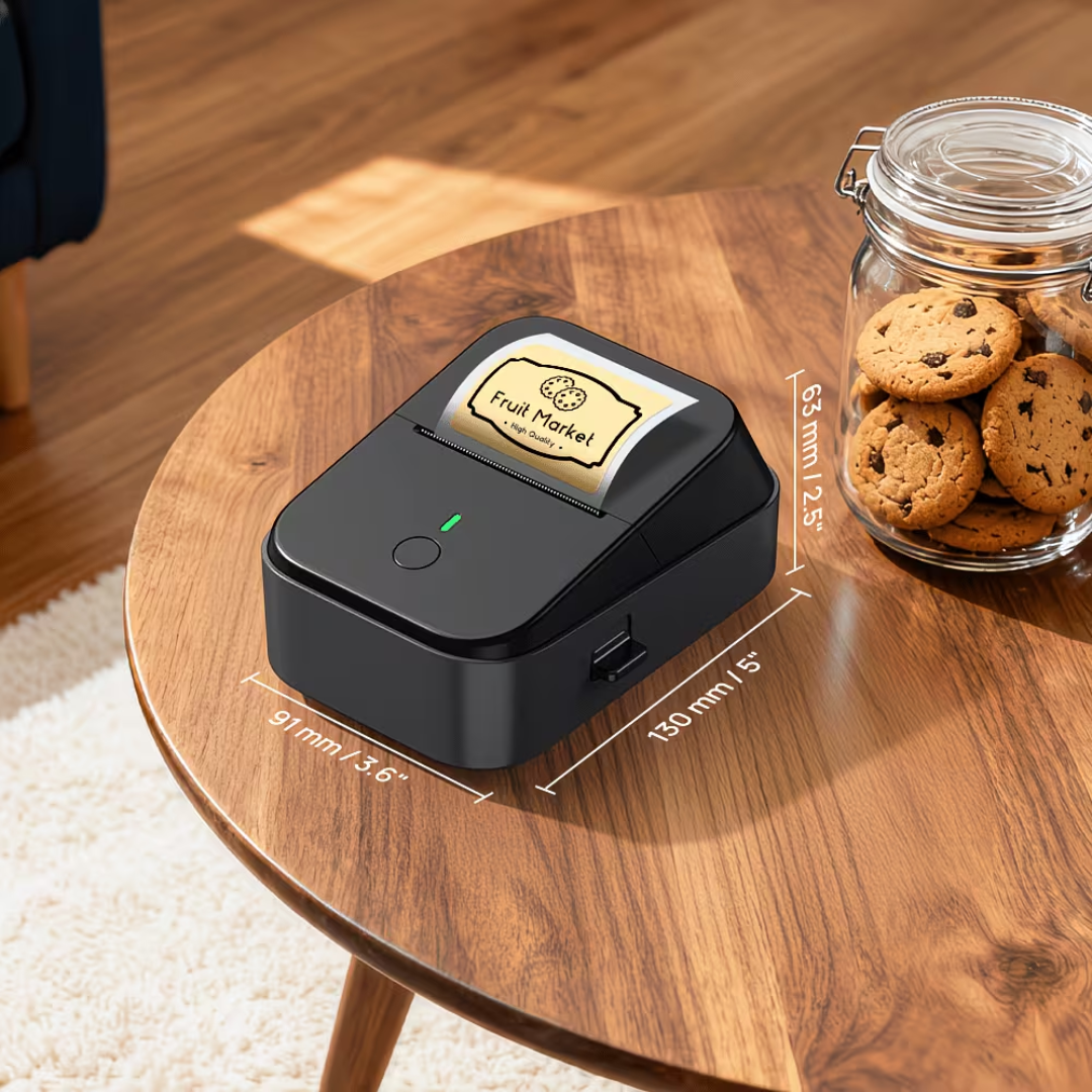 PM260B Portable Wireless Thermal Label Maker Printer – 203 DPI Bluetooth Label Printer with Mobile App, Auto Calibration & Long Battery Life