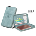 RFID Blocking Passport Holder Travel Wallet – PU Leather Passport Organizer with Card Slots, ID Holder & Ticket Storage for Men & Women