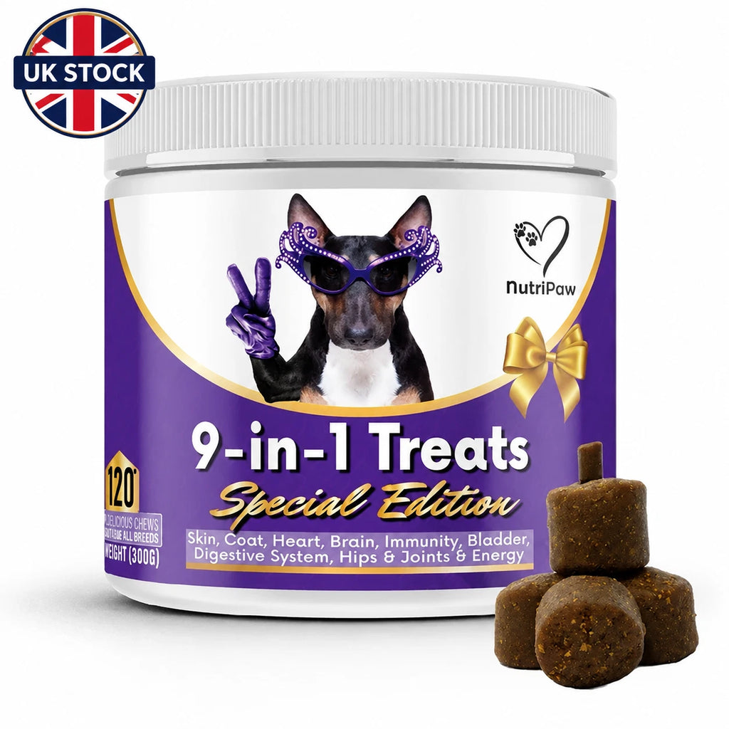 NutriPaw 9-in-1 Dog Multivitamin Chews – Skin, Coat, Heart, Brain, Joint & Immune Support (120 Chews)