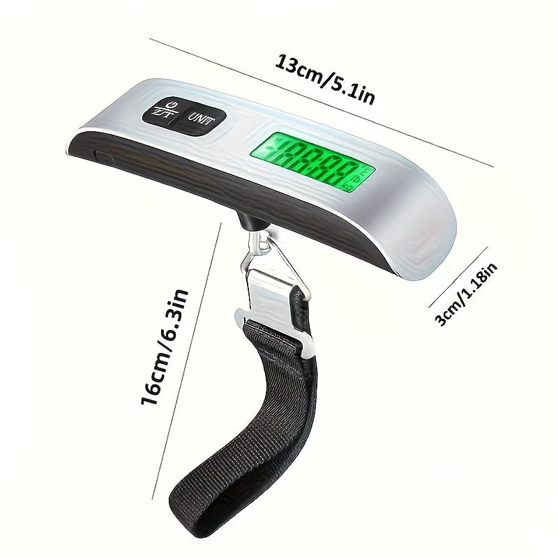 Digital Luggage Scale 50KG – Portable Electronic Hanging Scale for Travel, Parcels, Fishing & Baggage Weighing