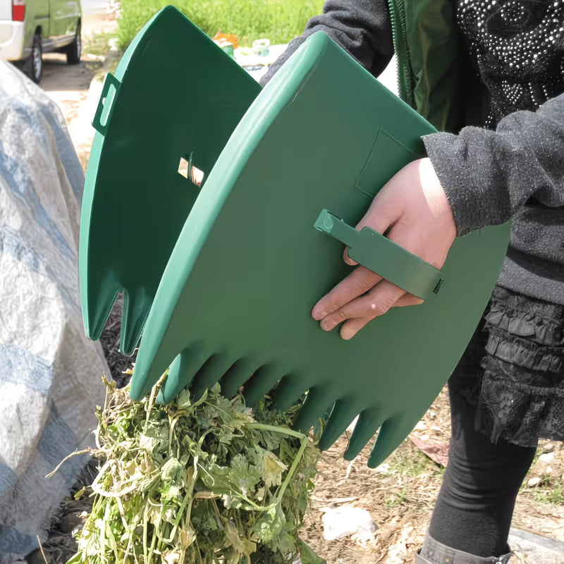 2PCS Leaf Scoops Hand Rakes – Large Garden Grabbers for Leaves, Grass Clippings & Yard Debris