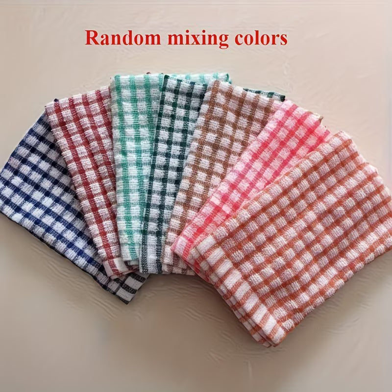 Premium Cotton Tea Towels Set – Highly Absorbent Kitchen Dish Cloths, Reusable Cleaning Towels, Multi-Purpose Drying & Wiping Cloths, Assorted Colours