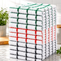 Premium Cotton Tea Towels Set – Highly Absorbent Kitchen Dish Cloths, Reusable Cleaning Towels, Multi-Purpose Drying & Wiping Cloths, Assorted Colours