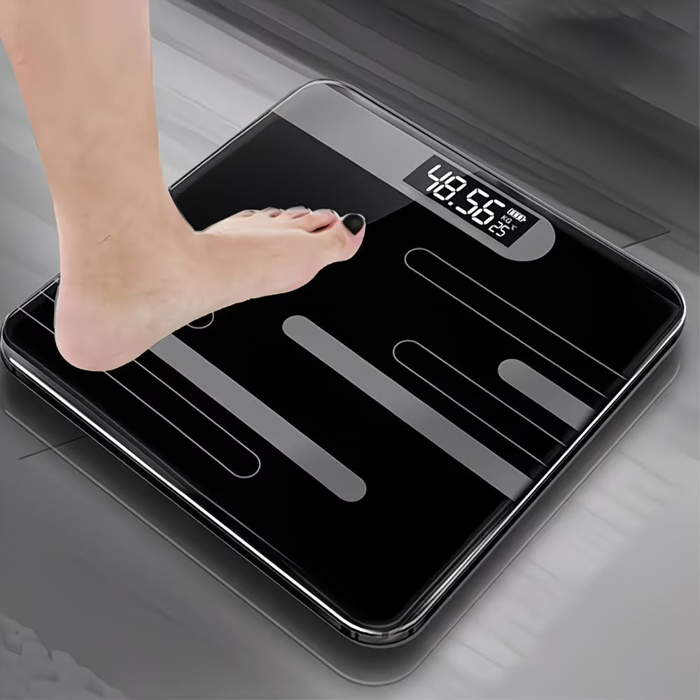 Digital Bathroom Scale 180KG/400LB – High Precision Body Weight Scale with Large LED Display & Tempered Glass Platform