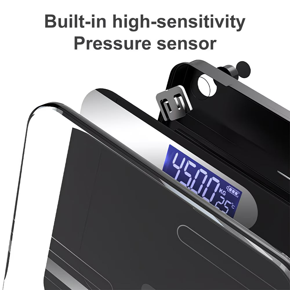 Digital Bathroom Scale 180KG/400LB – High Precision Body Weight Scale with Large LED Display & Tempered Glass Platform