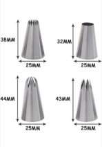 Large Piping Nozzle Tip Cake Decorating (4pcs) - Image 5